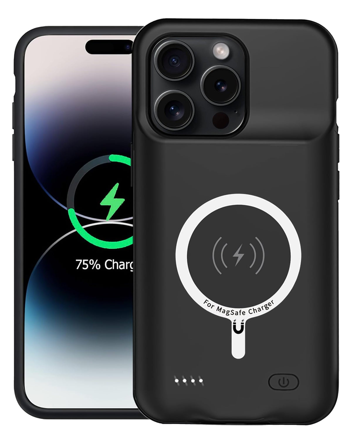 Slim Charging Case with MagSafe Charging for iPhone 15 Pro Max — 8,500mAh