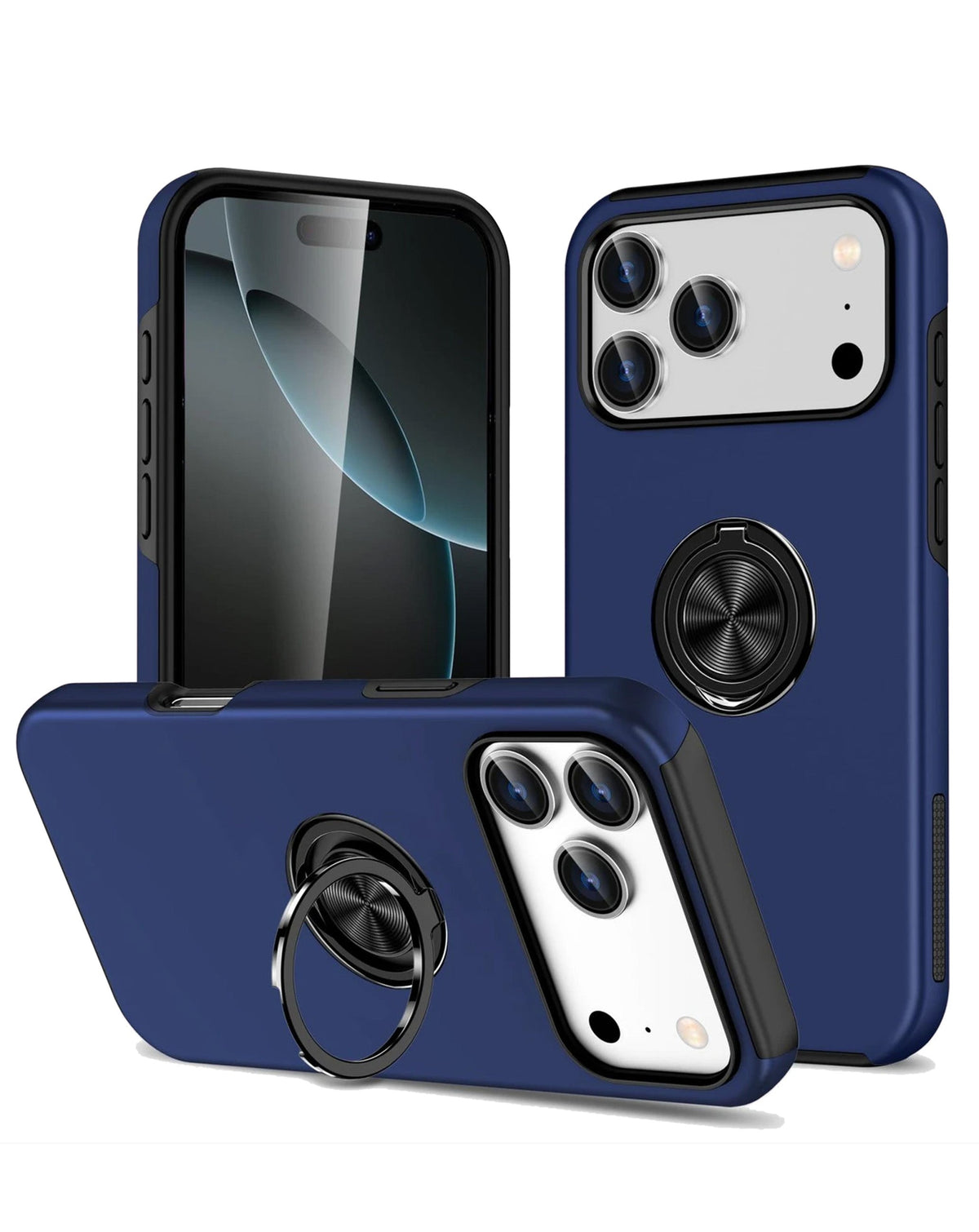 Dual Layer Case with Magnetic Ring for iPhone 17 Pro Max / 18 Pro Max — Navy