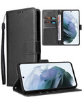 Leather Wallet Case with Card Slot for iPhone 17 Pro Max / 18 Pro Max — Black