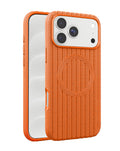Vertical Line Texture MagSafe Case for iPhone 17 Pro Max / 18 Pro Max — Orange