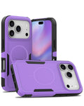 Magnetic Dual-Layer Shockproof Case for iPhone 17 Pro Max / 18 Pro Max — Purple
