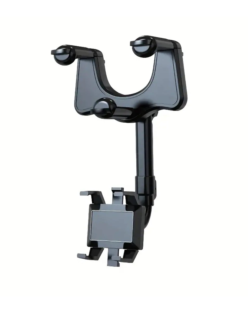 Rearview Mirror Smartphone Clip Mount — Black