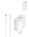 20W USB-C Power Adapter + USB-C to Lightning Cable — 3 ft