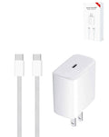 20W USB-C Power Adapter + USB-C to USB-C Cable — 3 ft