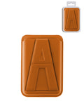 A Design Leather Magnetic Card Wallet Holder with Stand — Orange