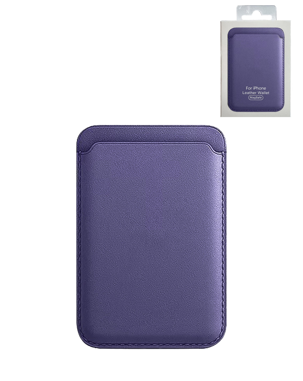 Leather Magnetic Card Wallet Holder — Lilac