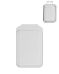 Leather Magnetic Card Wallet Holder with Stand — White