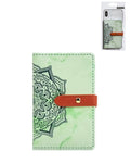 Datura Flower Leather Phone Card Slot — Green