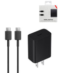Fast USB-C Wall Adapter with USB-C to USB-C Charging Cable — 45W, 3 ft, Black