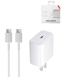 Fast USB-C Wall Adapter with USB-C to USB-C Charging Cable — 45W, 3 ft, White