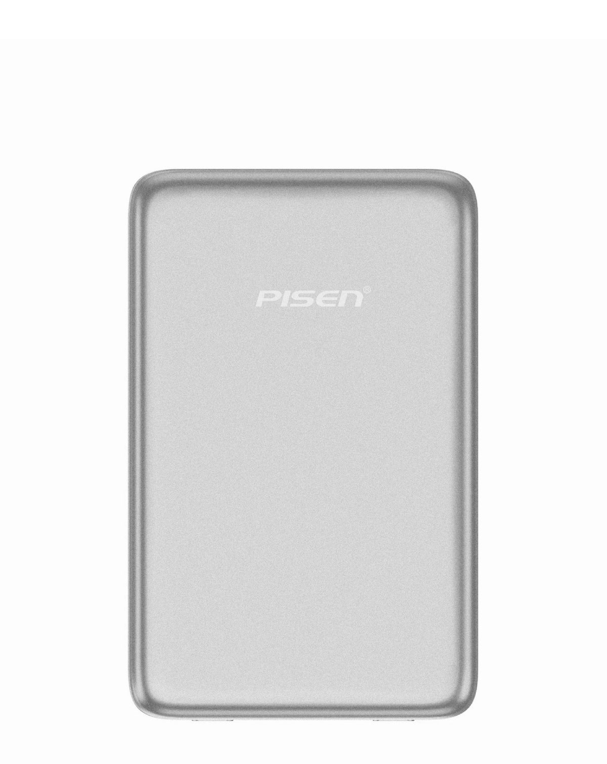 PISEN SleekVolt Wireless Power Bank — 5,000mAh, 20W, Gray