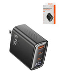 Toocki USB-A + 2 USB-C GaN Fast Charger — 67W, Black
