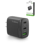 Esoulk EA18 Dual USB-C + USB-A Fast Wall Charger — 40W, Black
