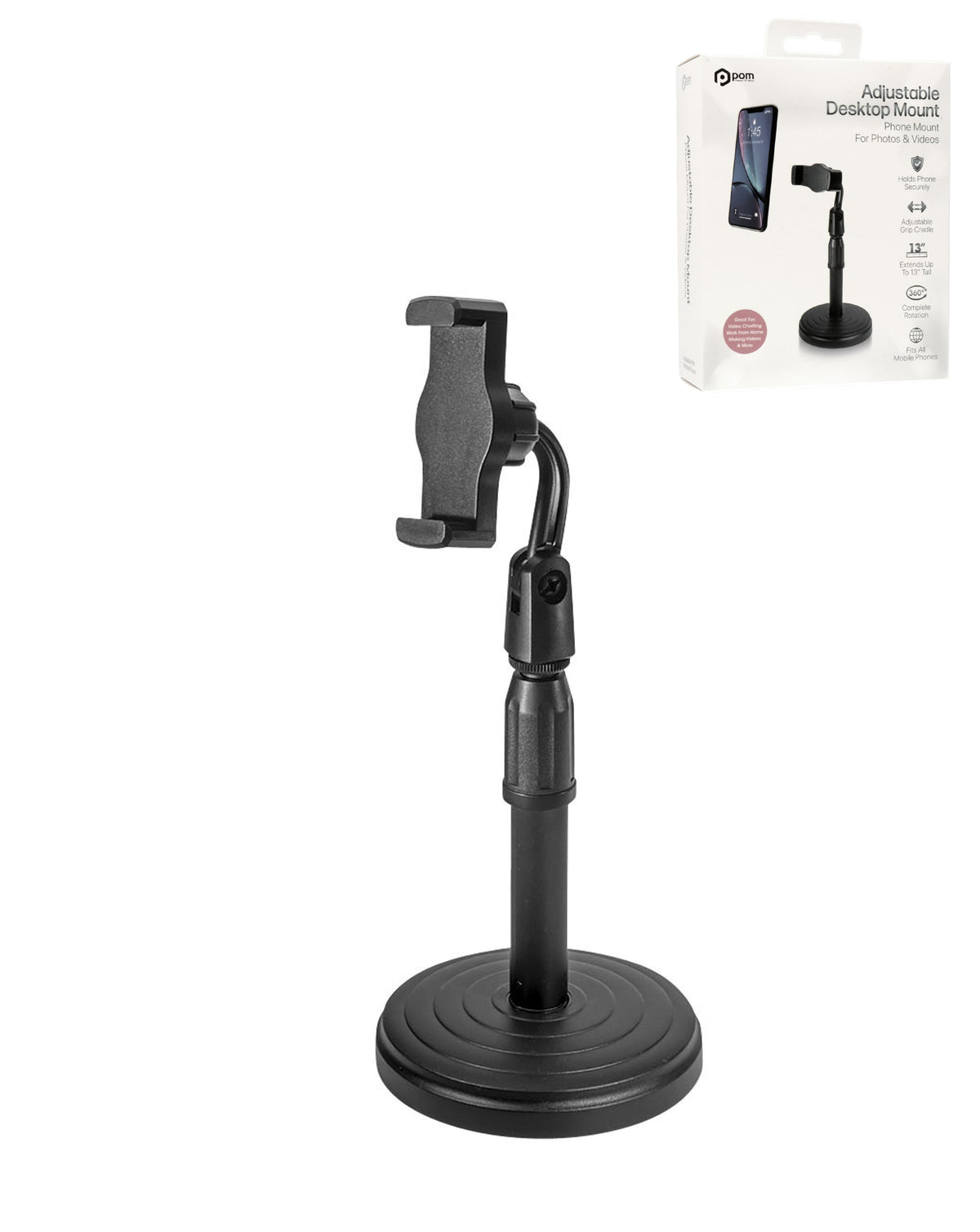 POMGEAR Adjustable Desktop Phone Mount
