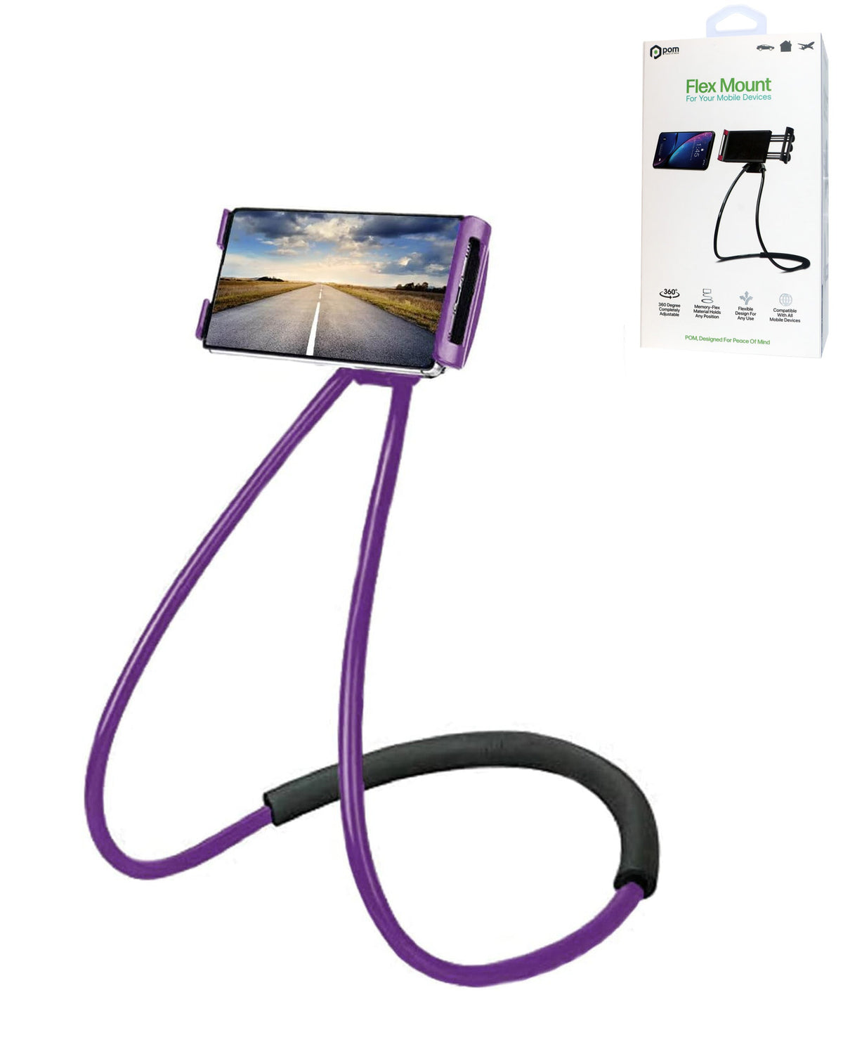 POMGEAR 360° Hands Free Neck Phone Mount — Blue