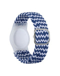AirTag Wristband Nylon Watch Band — Blue White