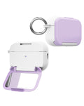 Creative Makeup Mirror Stand Holder Case for AirPods 4 / 5 — Light Purple