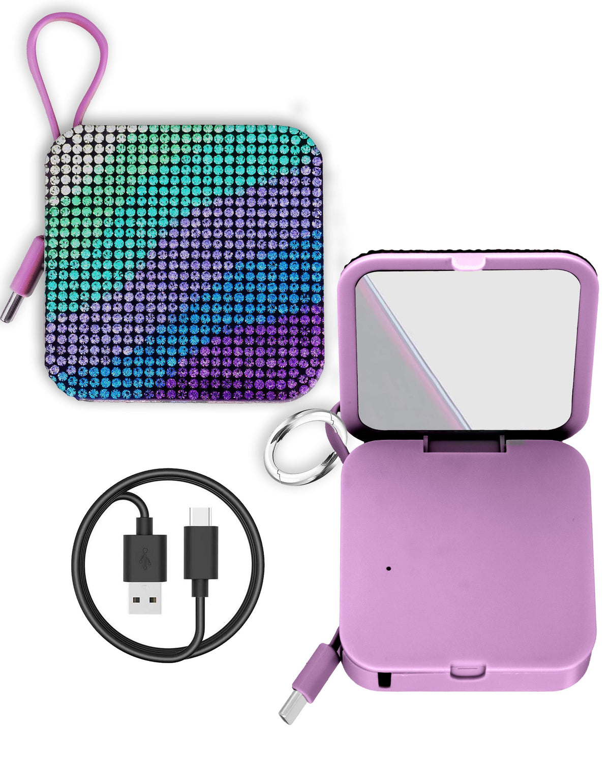 Bytech Whimsy Bling Power Bank — 4,000mAh, Purple