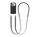 Crossbody Phone Lanyard with Adjustable Neck Strap — 3.6 ft, Black