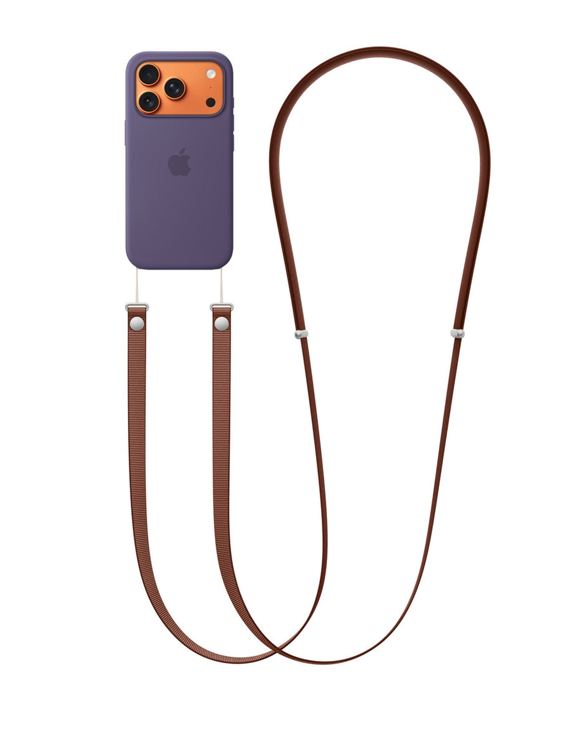 Crossbody Phone Lanyard with Adjustable Neck Strap — 3.6 ft, Burgundy