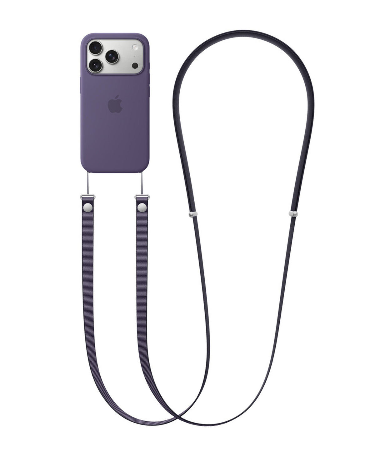 Crossbody Phone Lanyard with Adjustable Neck Strap — 3.6 ft, Dark Purple