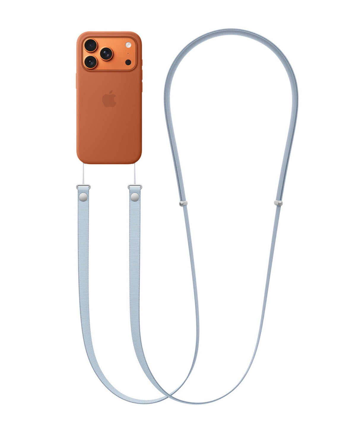 Crossbody Phone Lanyard with Adjustable Neck Strap — 3.6 ft, Light Blue