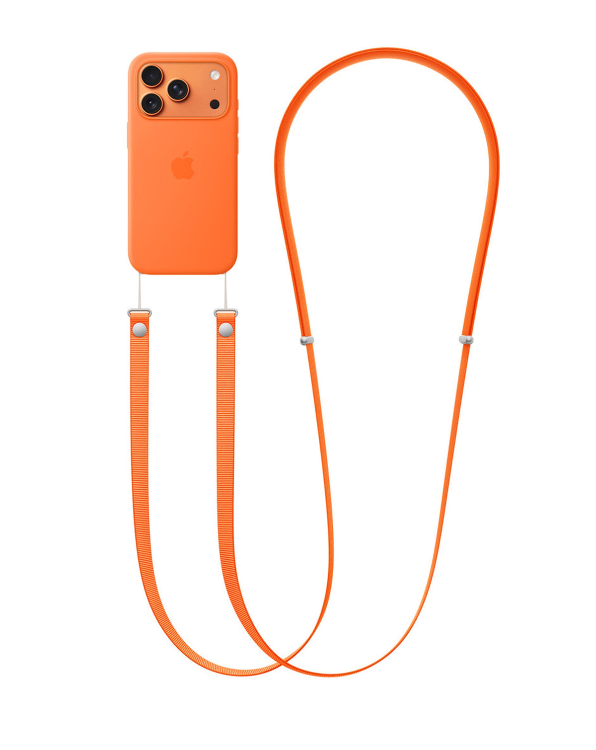 Crossbody Phone Lanyard with Adjustable Neck Strap — 3.6 ft, Orange