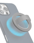 Silicone Magnetic Mount 360° Rotation Finger Smartphone Stand — Gray