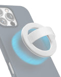 Silicone Magnetic Mount 360° Rotation Finger Smartphone Stand — White