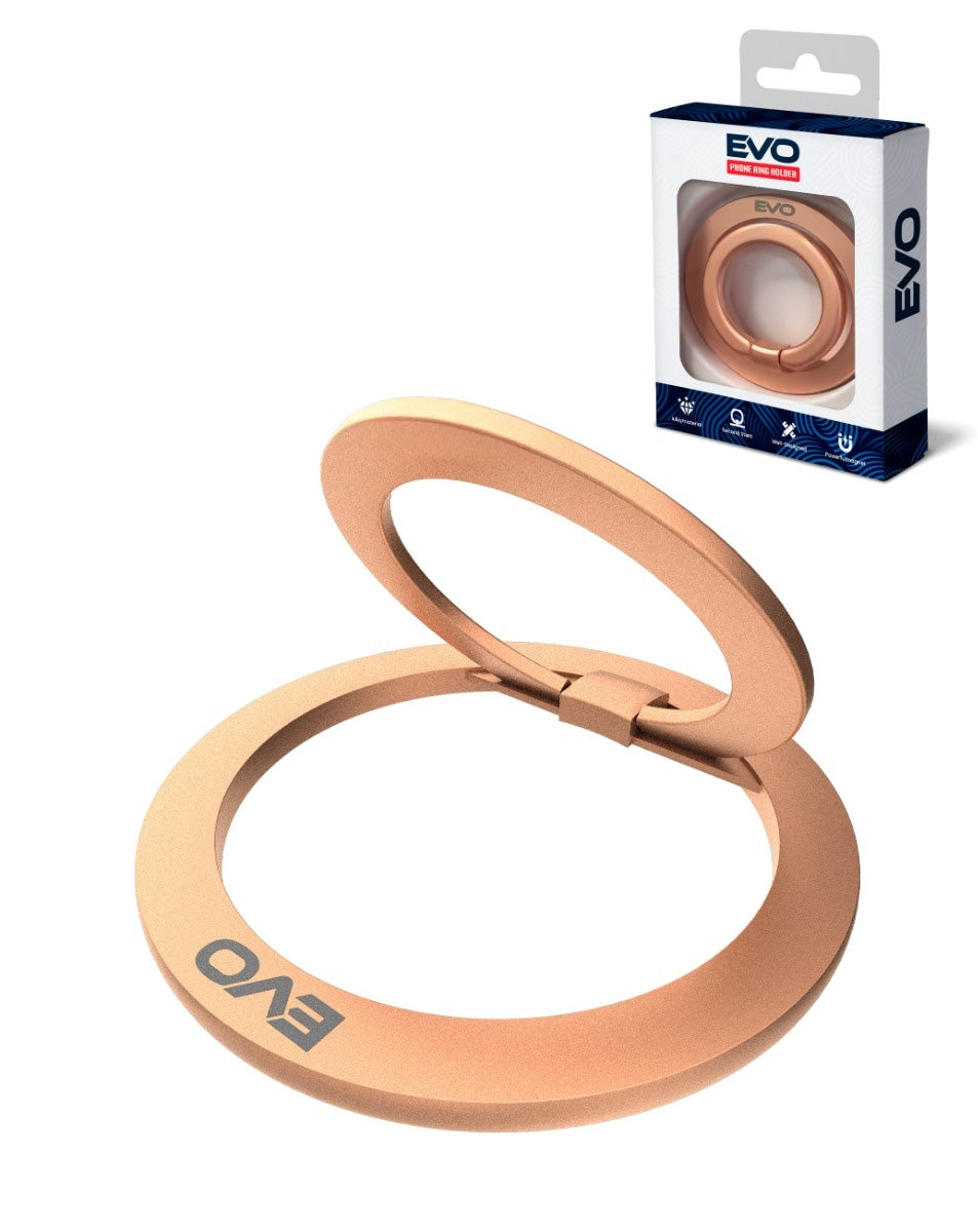 EVO Magnetic Phone Ring Compatible with Wireless Charging — Gold