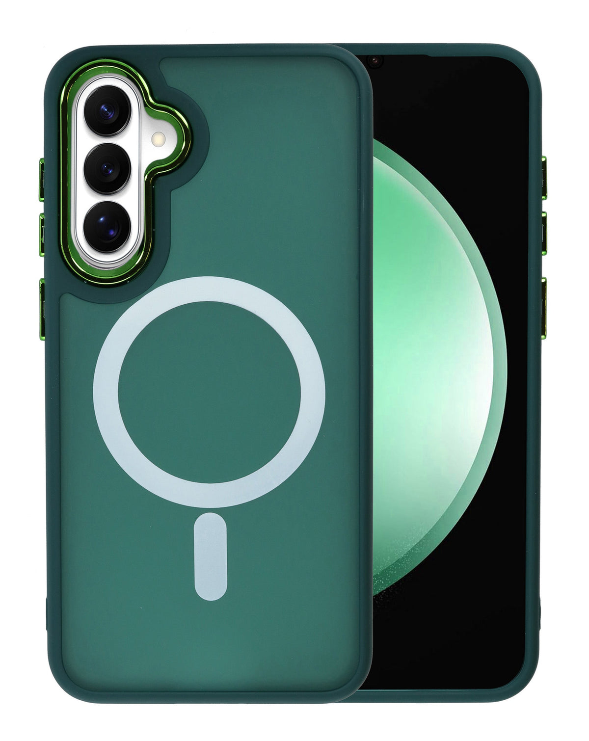 Magnetic Wireless Charging Case for Galaxy S26 FE — Dark Green