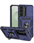 Dual Layers Hybrid Case with Metal Ring and Camera Protector for Galaxy S26 FE — Blue