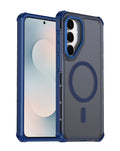 Dual Layer Electroplated Border Wireless Charging Case for Galaxy S26 FE — Blue