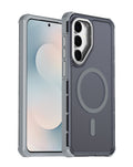 Dual Layer Electroplated Border Wireless Charging Case for Galaxy S26 FE — Gray