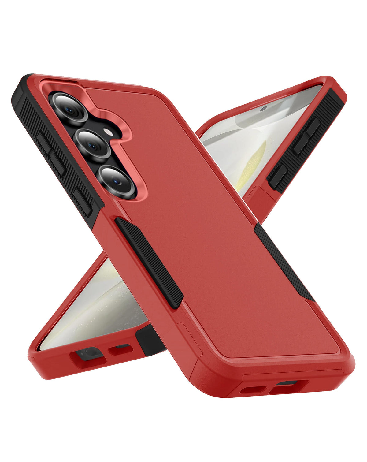 Dual Layers Shockproof Strong Case for Galaxy S26 FE — Red
