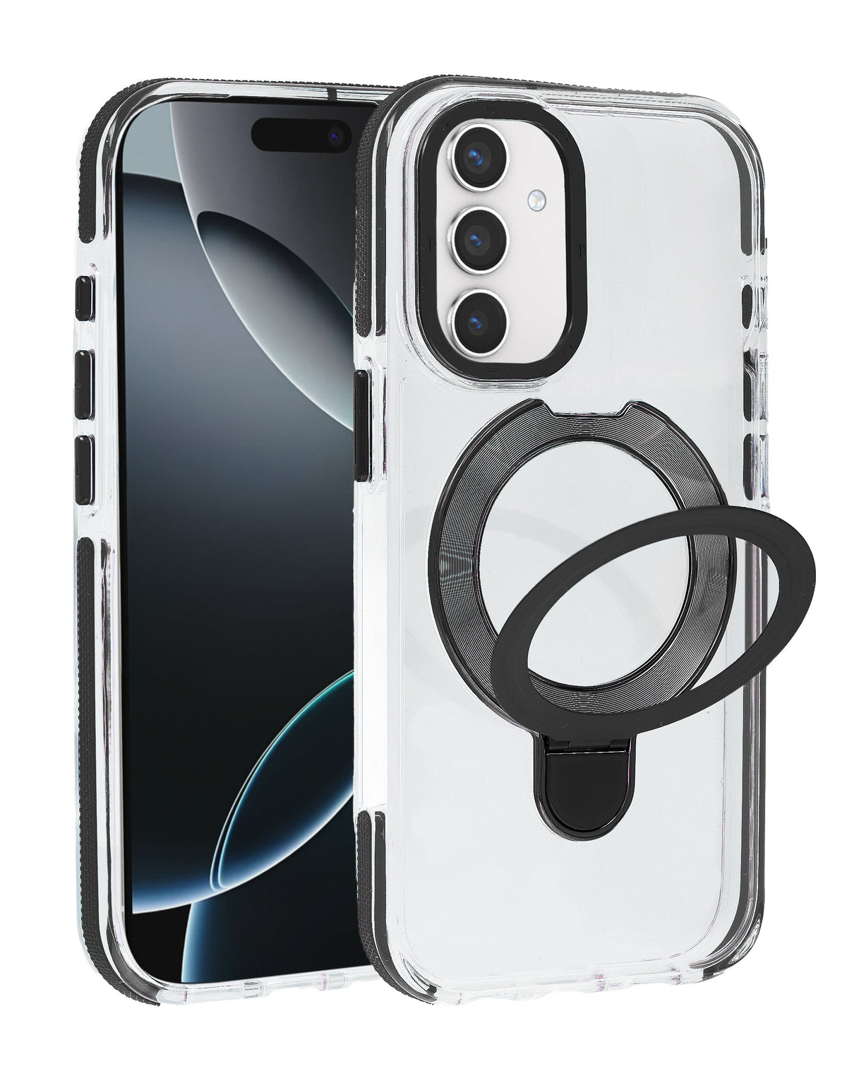 Magnetic Circle Stand with MagSafe Case for Galaxy S26 FE — Black