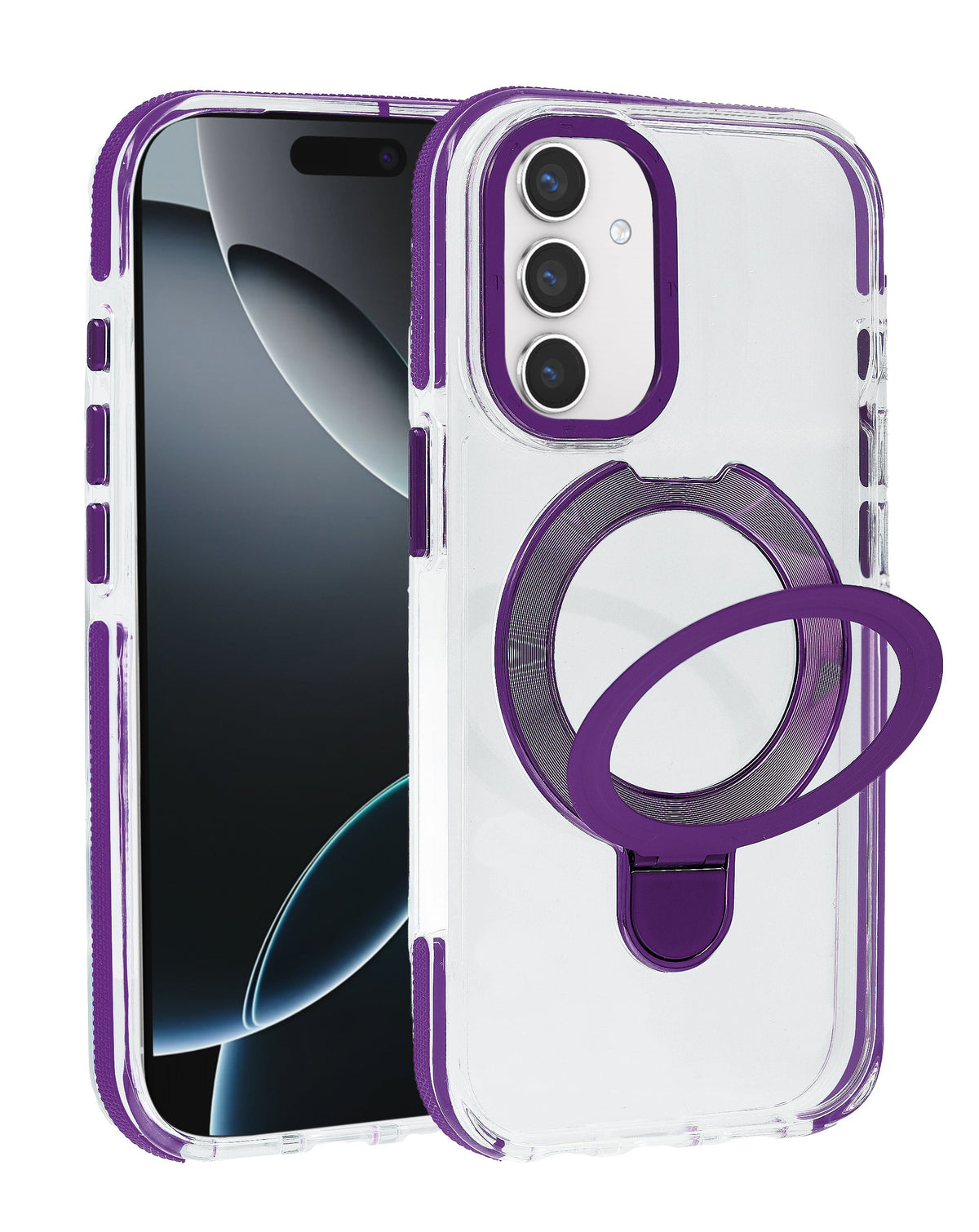 Magnetic Circle Stand with MagSafe Case for Galaxy S26 FE — Purple