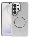 Magnetic Leather Soft Case for Galaxy S26 Ultra — Titanium Gray