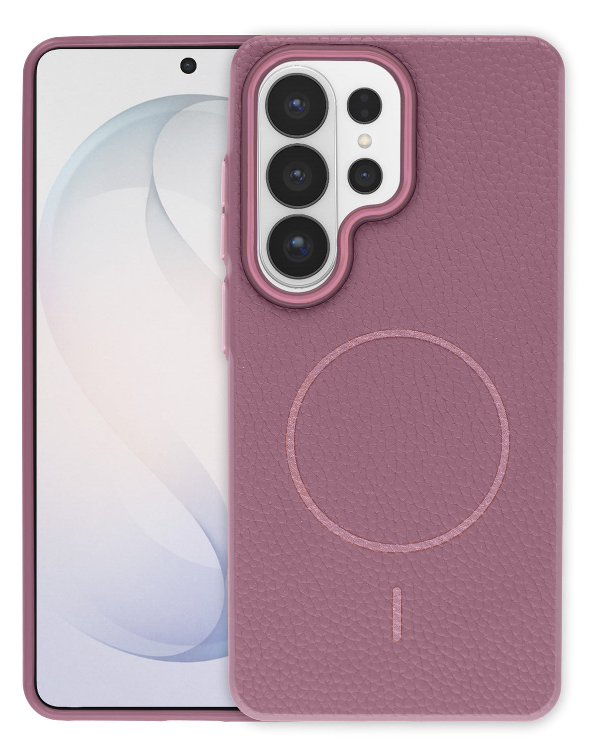 Magnetic Leather Soft Case for Galaxy S26 Ultra — Sunset Purple