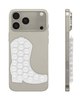 Cowboy Boot Silicone Suction Cup Phone Holder — White