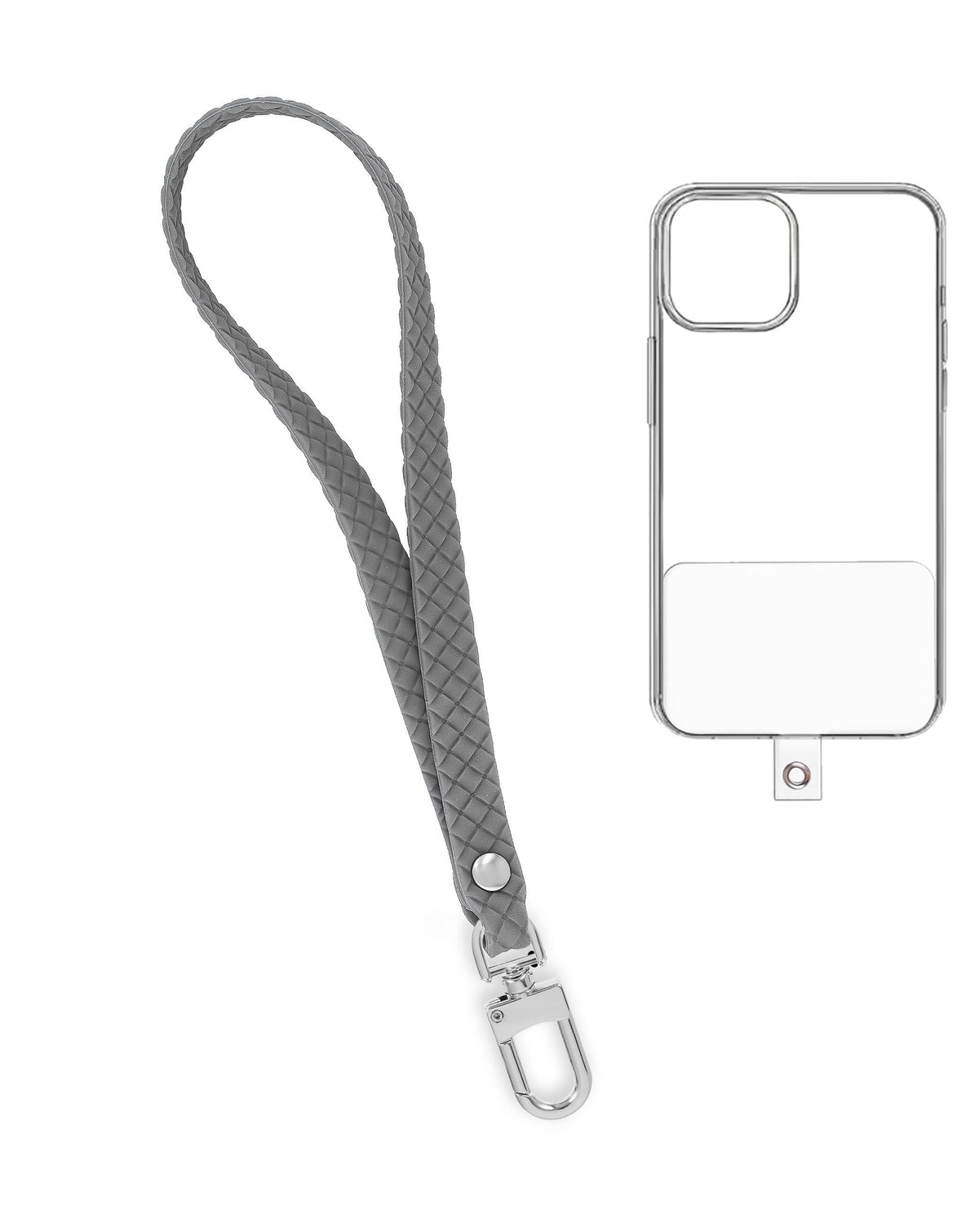 Silicone Braided Wrist Lanyard — 0.4 ft, Dark Gray