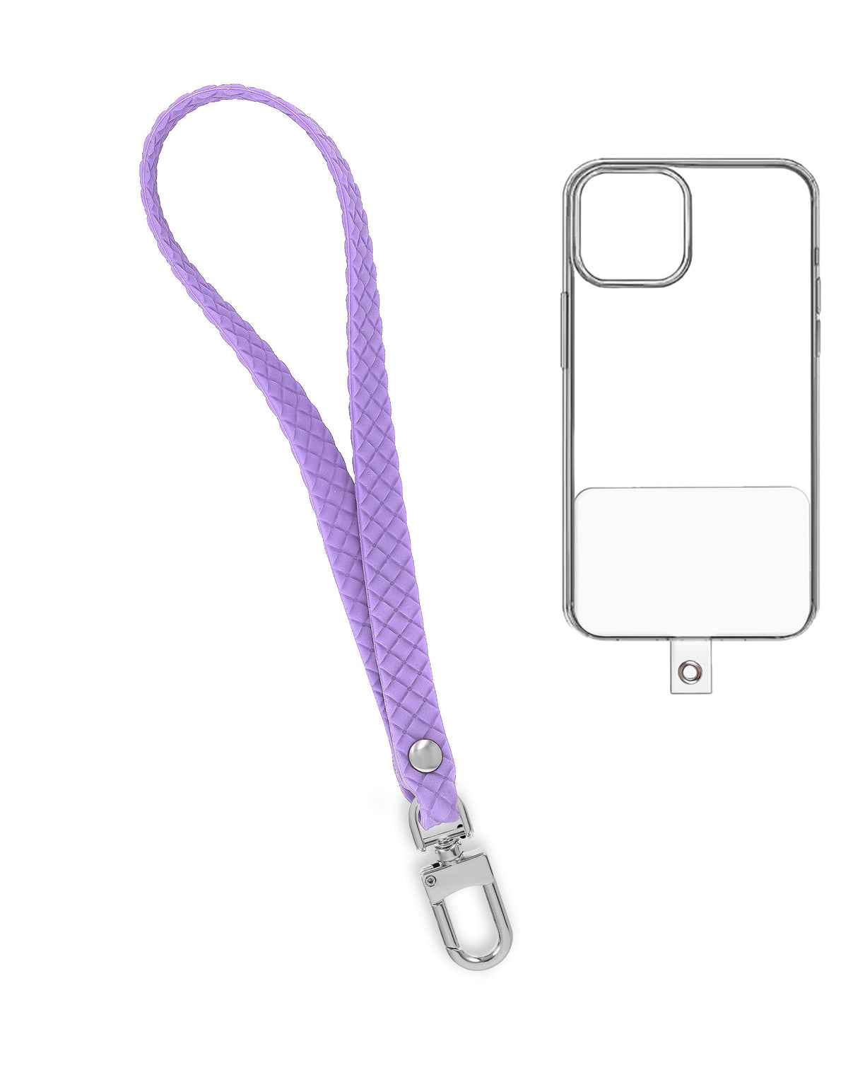 Silicone Braided Wrist Lanyard — 0.4 ft, Lilac