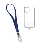 Silicone Braided Wrist Lanyard — 0.4 ft, Navy Blue