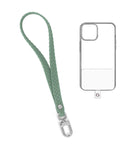Silicone Braided Wrist Lanyard — 0.4 ft, Pine Needle Green