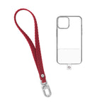 Silicone Braided Wrist Lanyard — 0.4 ft, Wine Red