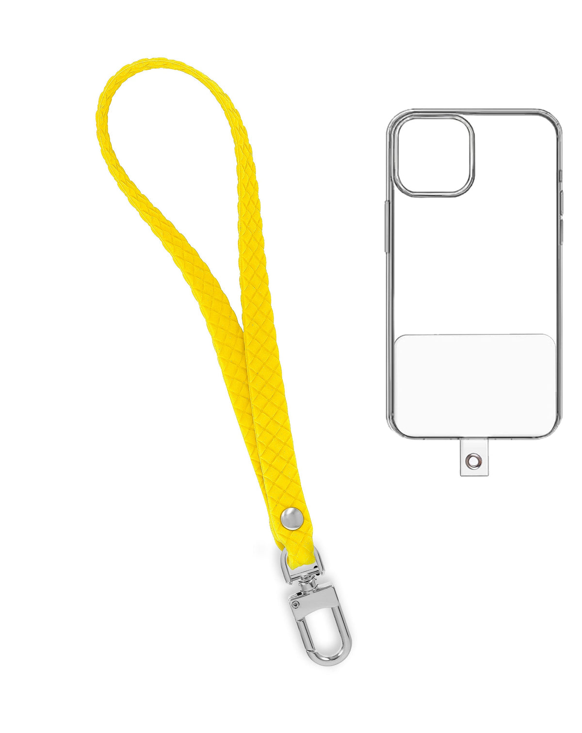 Silicone Braided Wrist Lanyard — 0.4 ft, Yellow
