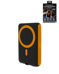 Brookstone Solar MagSafe Power Bank — 5,000mAh, Orange
