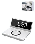Brookstone Alarm Clock with Wireless Charging — 10W, White