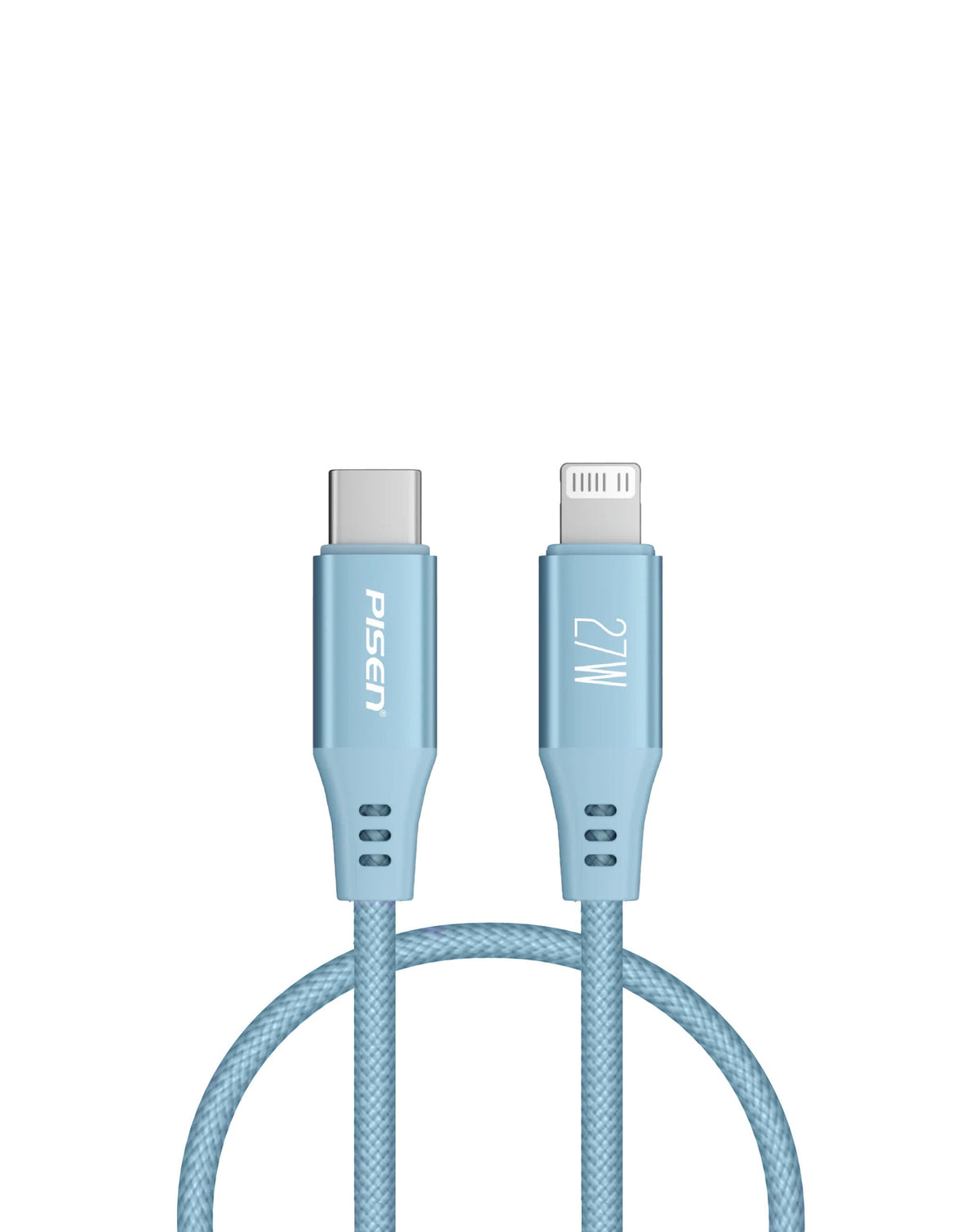 PISEN MagiPi USB-C to Lightning Cable — 27W, 3 ft, Blue