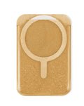 Clear Glitter Design Magnetic Card Holder — Gold